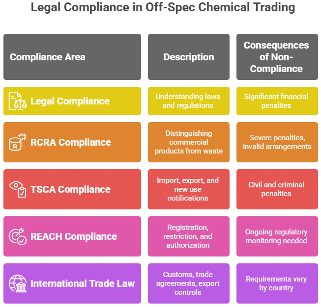 Legal Compliance in Off-Spec Chemical Trading