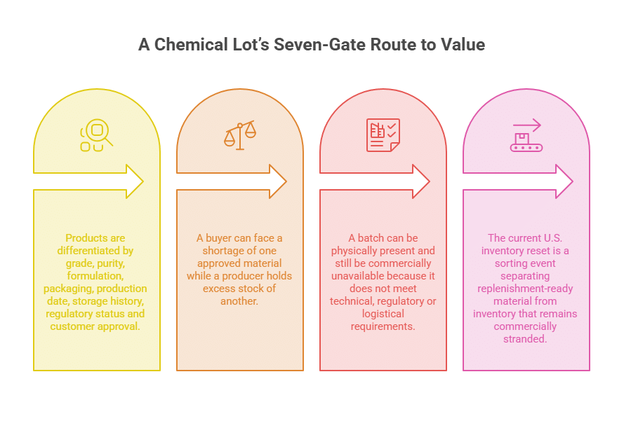 A Chemical Lot’s Seven-Gate Route to Value